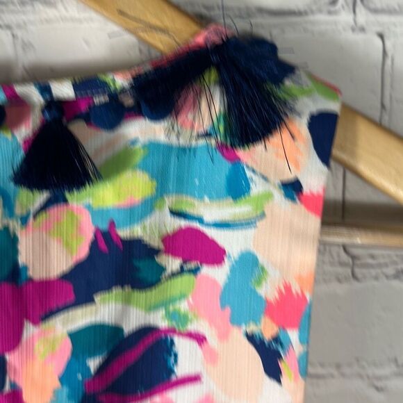 Lilly Pulitzer Cabrey Shift Dress MULTI PINA COLADA CLUB Pink Navy Size 2 27662 - Picture 5 of 11